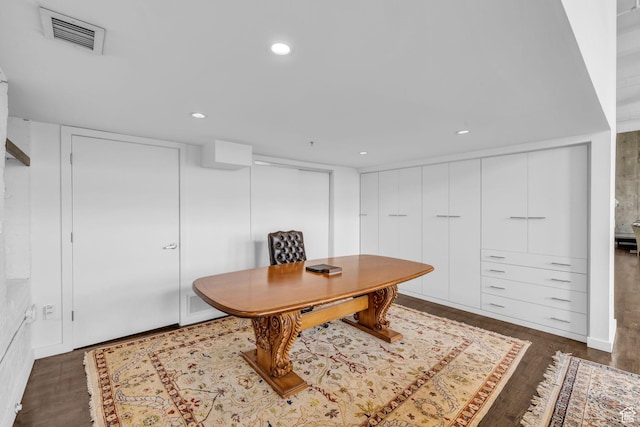 159 W Broadway Unit 301, Salt Lake City, UT 84101 - home office with dark wood-type flooring and recessed lighting