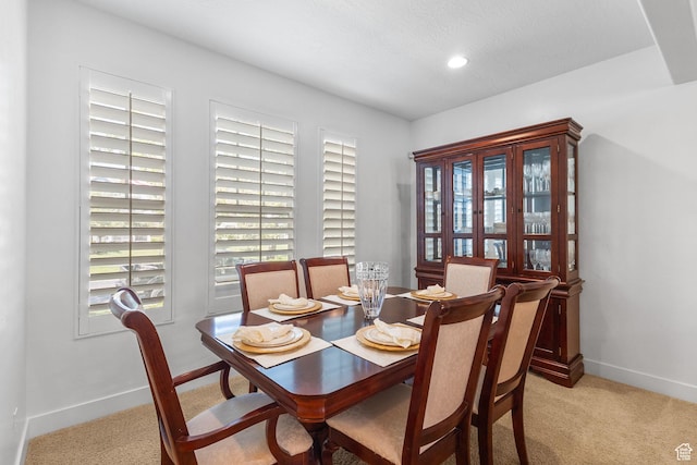 4269 W Lake Brg S, South Jordan, UT 84009 - dining area with light colored carpet and recessed lighting