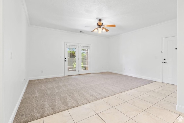 181 N 1200 W Unit 103, Orem, UT 84057 - spare room with light colored carpet, ceiling fan, and crown molding