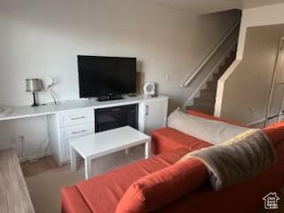1793 W Trafalga Way N Unit F, Salt Lake City, UT 84116 - living room with stairway