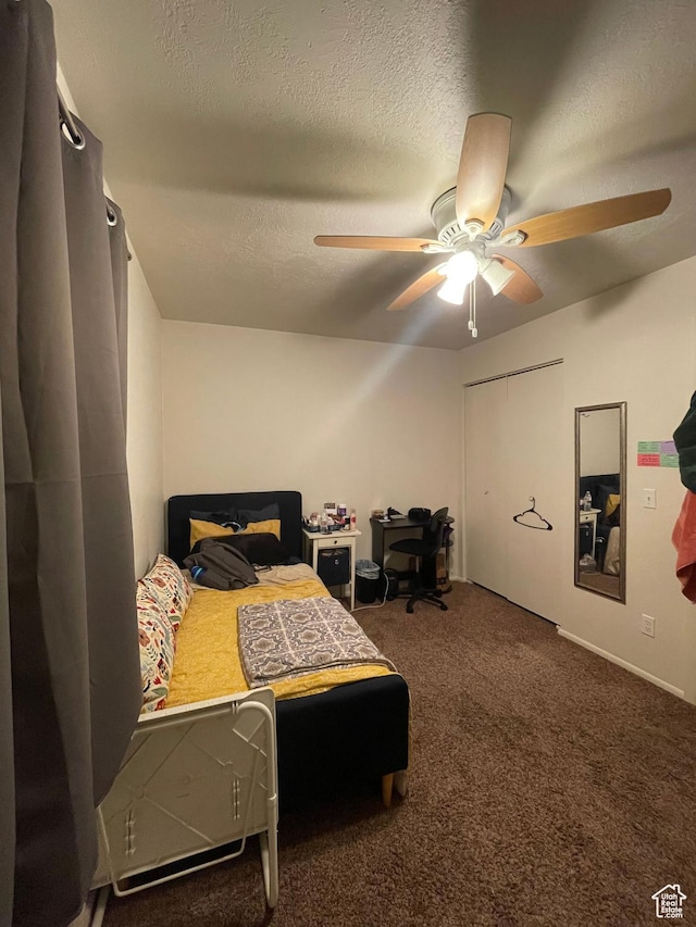 1793 W Trafalga Way N Unit F, Salt Lake City, UT 84116 - carpeted bedroom featuring a textured ceiling and ceiling fan
