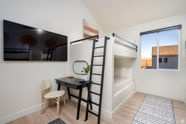 4254 W Cambridge Pkwy, Hurricane, UT 84737 - bedroom with wood finished floors and high vaulted ceiling