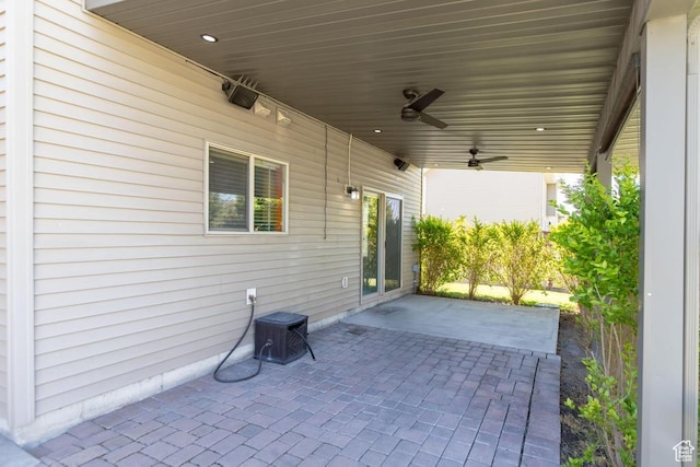 1033 S Southgate Ct W, Logan, UT 84321 - view of patio / terrace featuring a ceiling fan