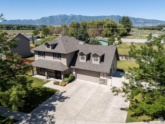 1033 S Southgate Ct W, Logan, UT 84321 - view from above of property featuring a mountainous background
