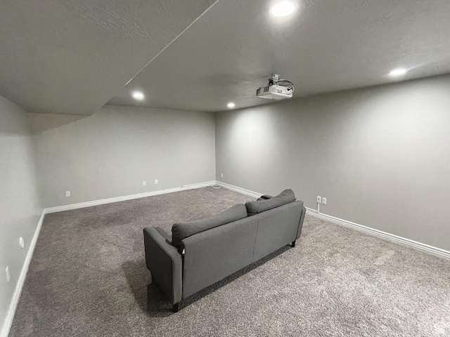 2433 N 1445 W, Clinton, UT 84015 - carpeted home theater room with recessed lighting and baseboards