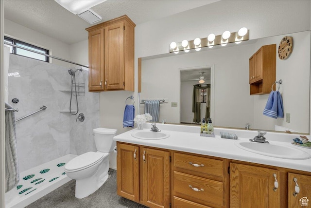1331 N Dixie Downs Rd Unit 56, St George, UT 84770 - full bath with a shower, double vanity, and a ceiling fan