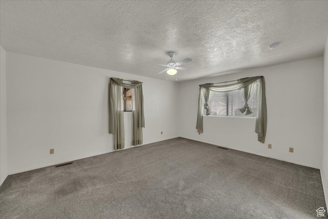 1331 N Dixie Downs Rd Unit 56, St George, UT 84770 - unfurnished room with ceiling fan, carpet, a textured ceiling, and a smoke detector