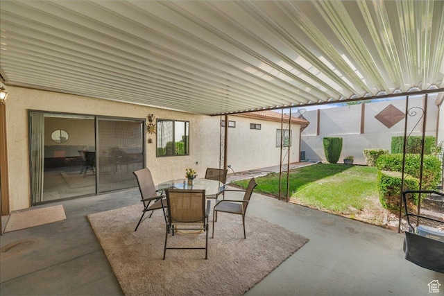 1331 N Dixie Downs Rd Unit 56, St George, UT 84770 - view of patio featuring outdoor dining area