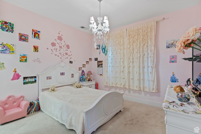 4925 W 3500 S, West Haven, UT 84401 - bedroom with light colored carpet and a chandelier