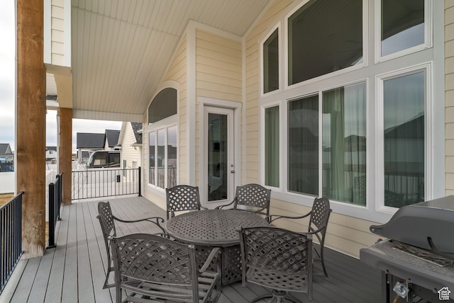 4925 W 3500 S, West Haven, UT 84401 - wooden terrace with outdoor dining space and area for grilling