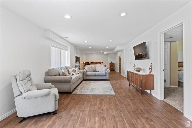7217 W Mccuiston Ave S, Herriman, UT 84096 - living area with wood finished floors and recessed lighting