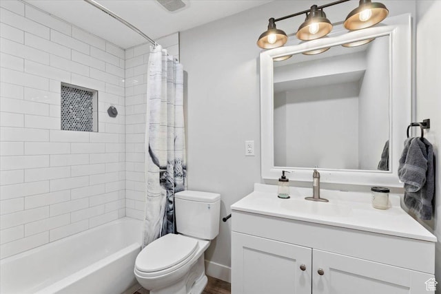7217 W Mccuiston Ave S, Herriman, UT 84096 - bathroom with vanity and shower / bath combo with shower curtain