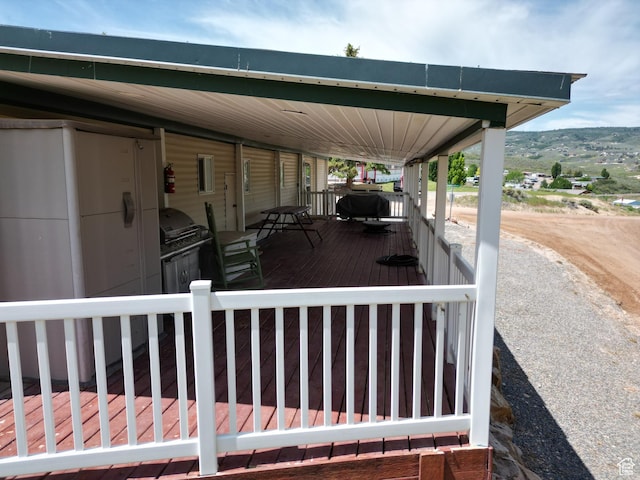 3077 S Edgemont Dr, Garden City, UT 84028 - wooden terrace featuring area for grilling