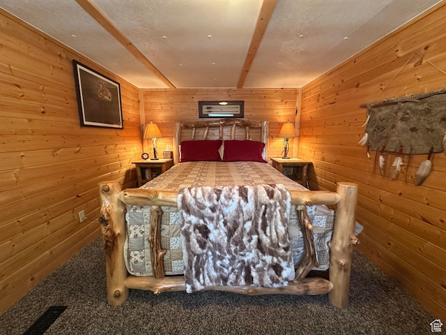3077 S Edgemont Dr, Garden City, UT 84028 - carpeted bedroom featuring wood walls