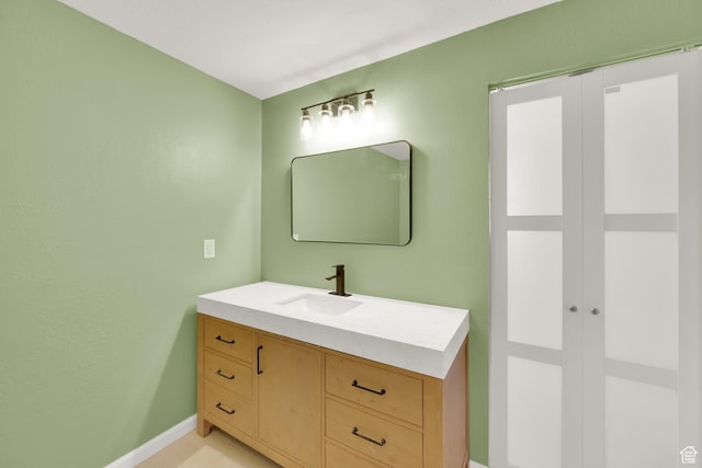 5318 S 4300 W, Hooper, UT 84315 - bathroom with vanity and baseboards