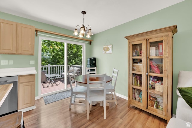 5318 S 4300 W, Hooper, UT 84315 - dining space featuring light wood-style floors and a chandelier