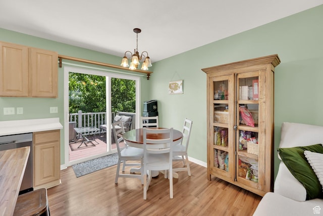 5318 S 4300 W, Hooper, UT 84315 - dining space with light wood-type flooring and a chandelier
