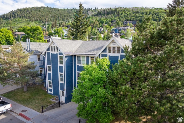 1035 Park Ave Unit 7-G, Park City, UT 84060 - aerial view of property and surrounding area with a forest