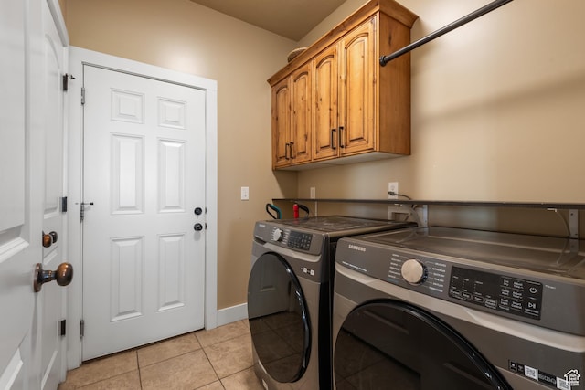 3535 W Overlook Dr, Layton, UT 84041 - laundry room with cabinet space, independent washer and dryer, and light tile patterned floors