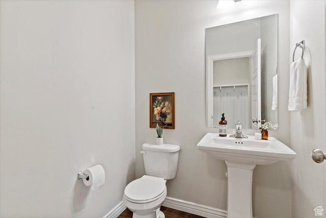 9714 S Oia Ln W, South Jordan, UT 84095 - bathroom with toilet and wood finished floors