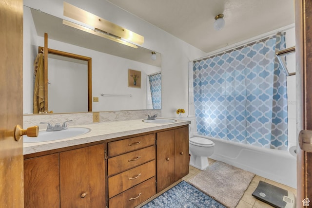 1731 E 1460 N, Logan, UT 84341 - full bathroom with tile patterned flooring, double vanity, and shower / tub combo