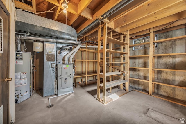 1731 E 1460 N, Logan, UT 84341 - unfinished basement with gas water heater and heating unit