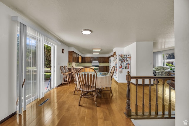 1731 E 1460 N, Logan, UT 84341 - dining area featuring light wood-type flooring and a textured ceiling