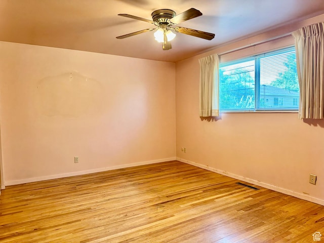 372 E 800 N, Logan, UT 84321 - empty room featuring ceiling fan and light wood finished floors