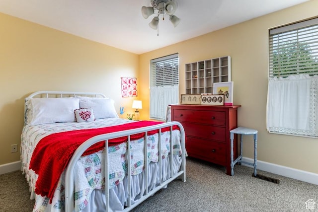 5668 S 1090 W, Murray, UT 84123 - bedroom featuring multiple windows, carpet floors, and a ceiling fan