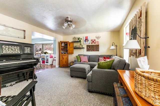 5668 S 1090 W, Murray, UT 84123 - carpeted living room with a ceiling fan