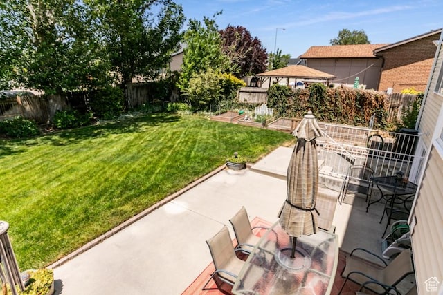 5668 S 1090 W, Murray, UT 84123 - fenced backyard with a patio and a gazebo