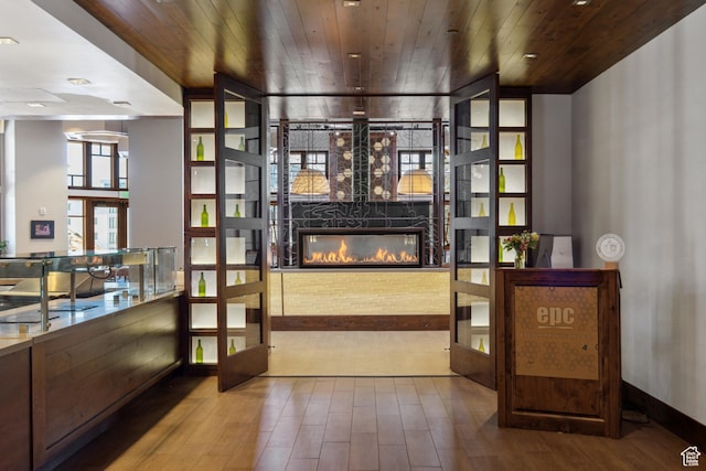 3558 Escala Ct Unit 252, Park City, UT 84098 - reception area with wood ceiling and a glass covered fireplace