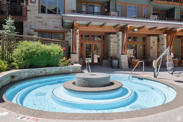 3558 Escala Ct Unit 252, Park City, UT 84098 - community pool with a patio and french doors