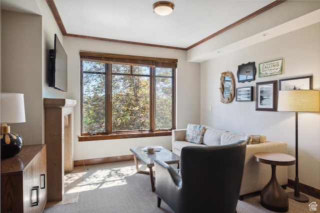 3558 Escala Ct Unit 252, Park City, UT 84098 - carpeted living room featuring baseboards and ornamental molding