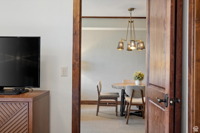 3558 Escala Ct Unit 252, Park City, UT 84098 - dining area with carpet flooring and a chandelier