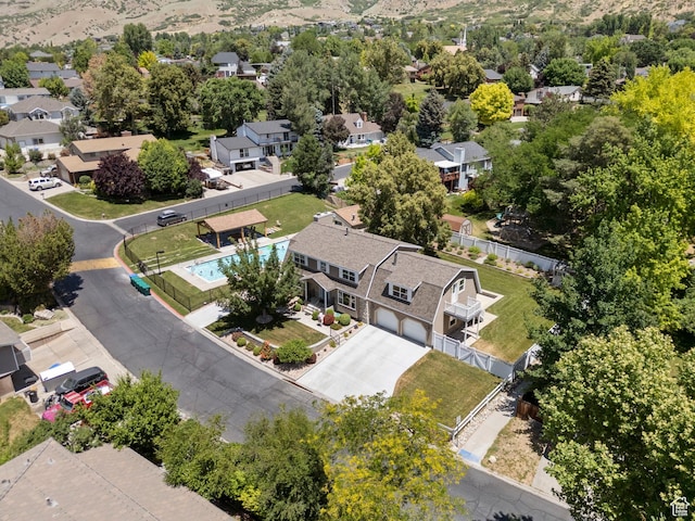 1700 N Bluebird Rd, Orem, UT 84097 - aerial perspective of suburban area with a pool area