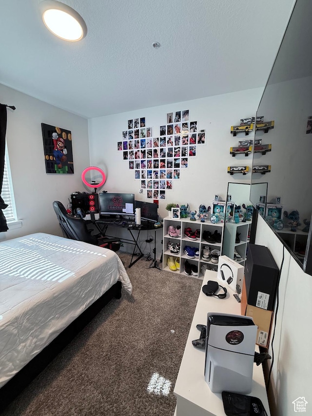 13547 S Hanley Ln Unit 202, Riverton, UT 84096 - carpeted bedroom with a textured ceiling