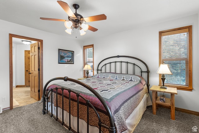 1340 N Trapper Loop, Garden City, UT 84028 - bedroom featuring carpet flooring and a ceiling fan