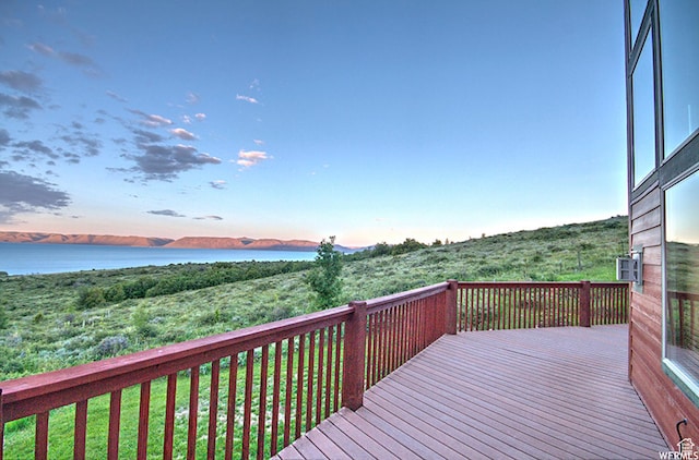 1340 N Trapper Loop, Garden City, UT 84028 - wooden deck with a water view