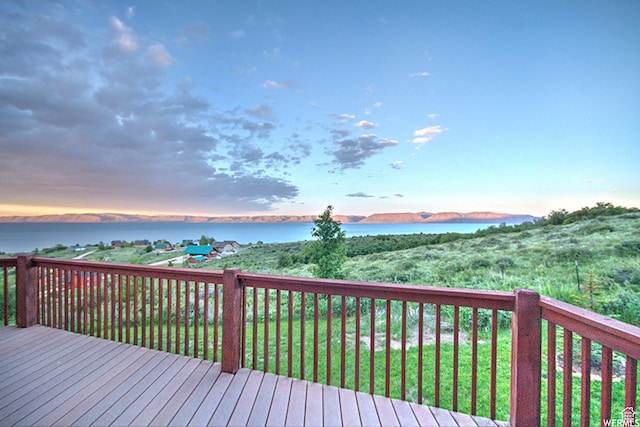 1340 N Trapper Loop, Garden City, UT 84028 - deck featuring a water view