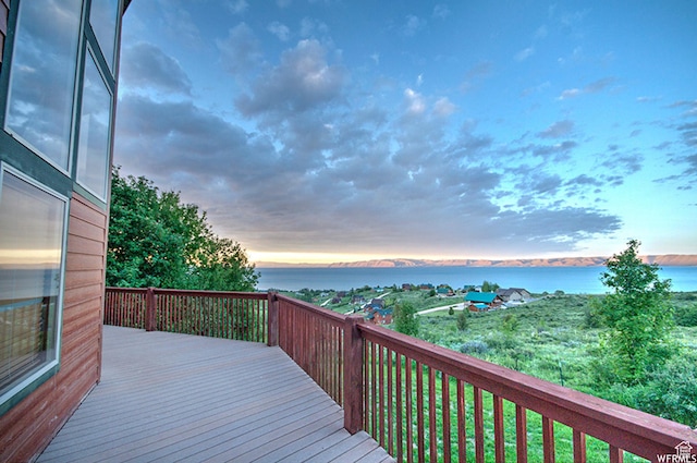 1340 N Trapper Loop, Garden City, UT 84028 - deck with a water view