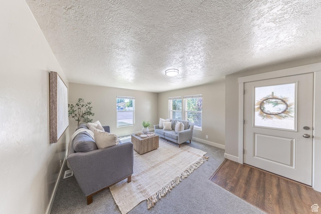 774 W 4375 S, Riverdale, UT 84405 - carpeted living room with a textured ceiling