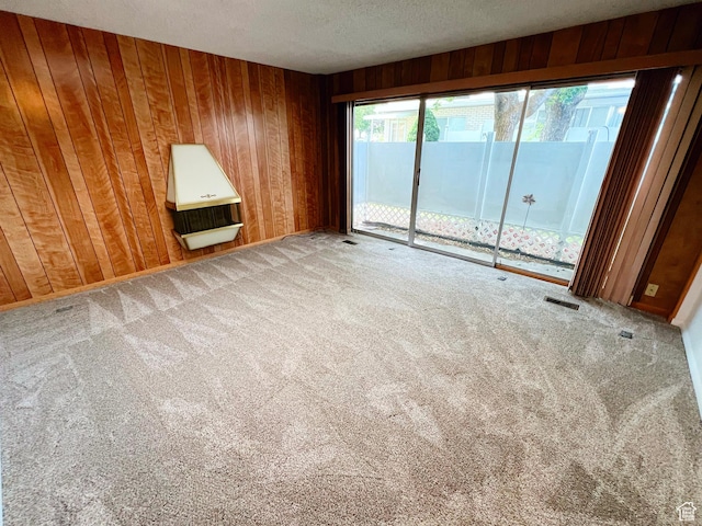 399 W 400 N Unit 47, Bountiful, UT 84010 - spare room with carpet flooring, wooden walls, and a textured ceiling