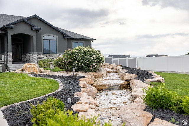 4311 N Diamond Ln, Erda, UT 84074 - view of yard featuring a garden pond