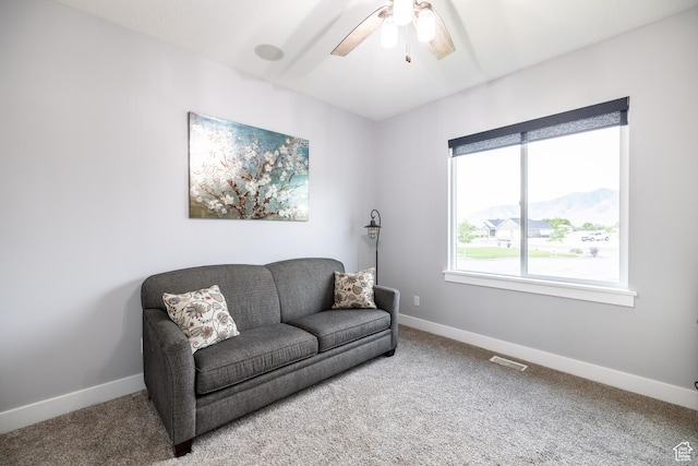 4311 N Diamond Ln, Erda, UT 84074 - sitting room with carpet flooring and ceiling fan