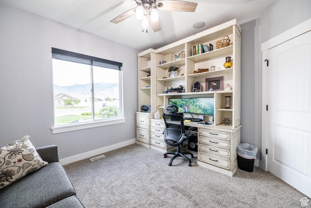 4311 N Diamond Ln, Erda, UT 84074 - office space with light carpet and ceiling fan