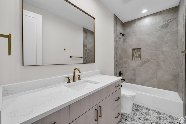 21 W Elinor Ln, Washington, UT 84780 - full bath with vanity,  shower combination, and recessed lighting