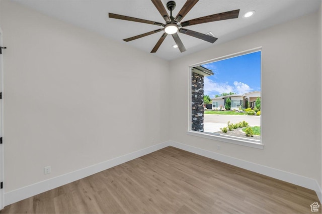 21 W Elinor Ln, Washington, UT 84780 - unfurnished room featuring wood finished floors, a ceiling fan, and recessed lighting