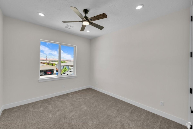 21 W Elinor Ln, Washington, UT 84780 - empty room with recessed lighting, ceiling fan, and carpet flooring
