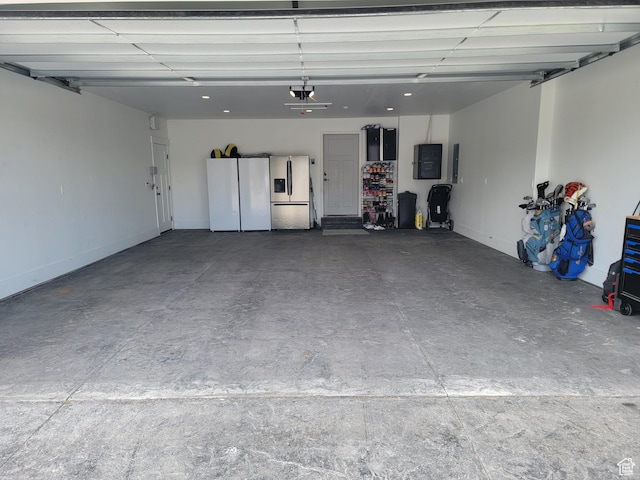 298 E 400 S, Orem, UT 84058 - garage featuring stainless steel fridge and electric panel